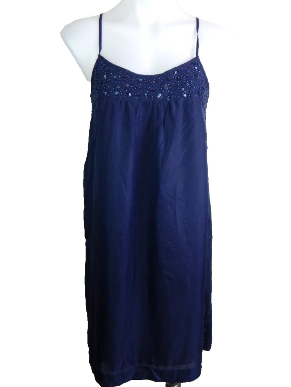 Eileen Fisher‎ Silk Beaded Slip Dress